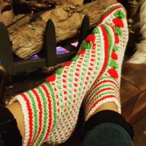 Handmade Woolen Socks 100% soft KC Women`s Socks Peacock Design in TRI COLORS (Adorable) #BEGINNING