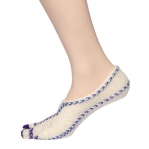 Handmade woolen socks for women Warm feet KC Hand knitted socks striped style