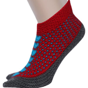 Handmade Woolen Socks 100% soft KC Women Socks (Grey Base) peacock design