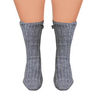 Handmade woolen grey socks for GENTS {KC2204}