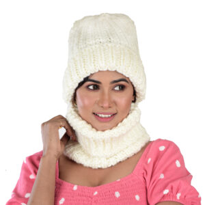 Handmade woolen Cap & Neck warmer {Combo}{Mottu}