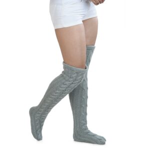 Handmade KC Woolen Stockings for women-GREY KCG2020