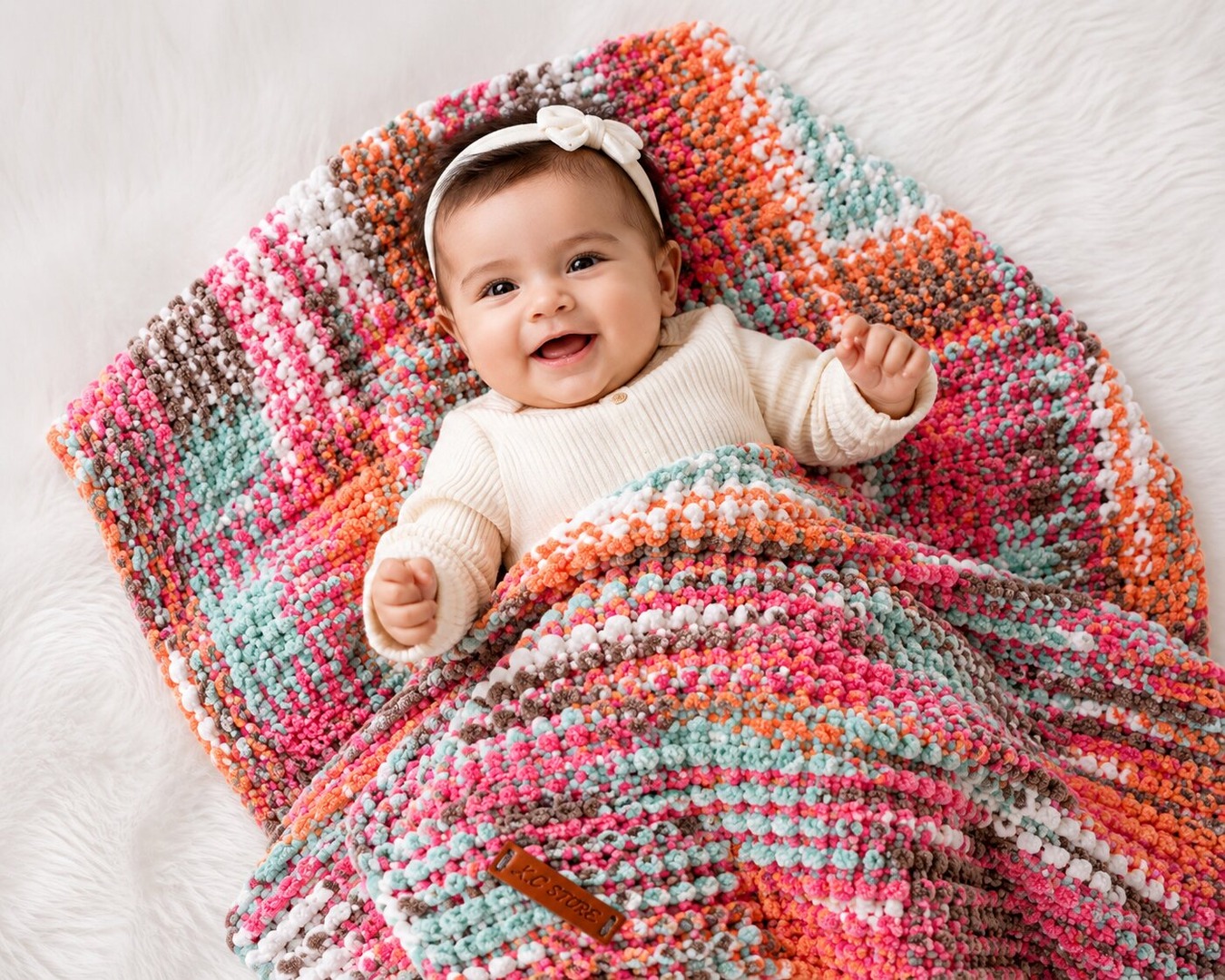 Hand Knitted Baby Blanket (KCBL01)