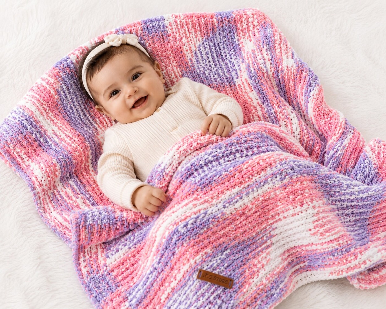 Hand Knitted Baby Blanket (KCBL02)